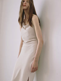 asymmetry drape cami dress