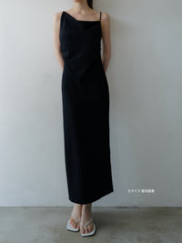 asymmetry drape cami dress