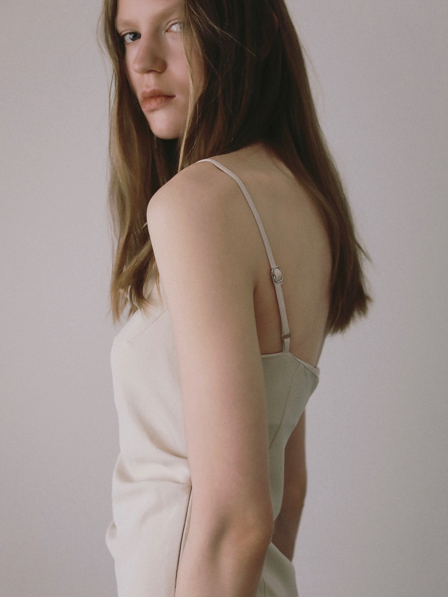 asymmetry drape cami dress – célon