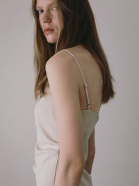 asymmetry drape cami dress