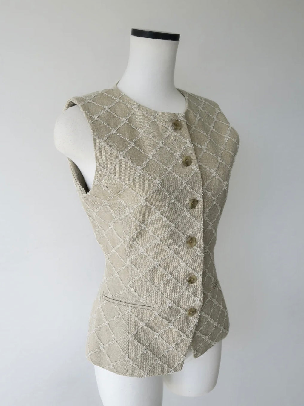 tailored diamond vest
