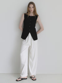 minimal button vest