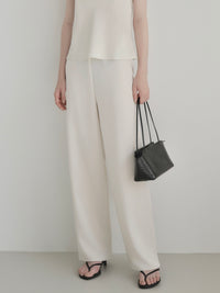satin fluid line slacks
