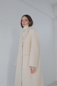 alpaca hairy long coat