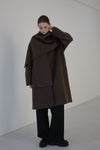 cashmere cape long coat