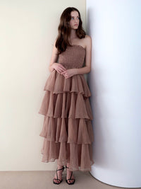frilly tiered dress