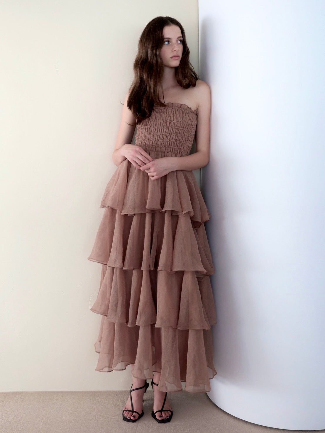 frilly tiered dress