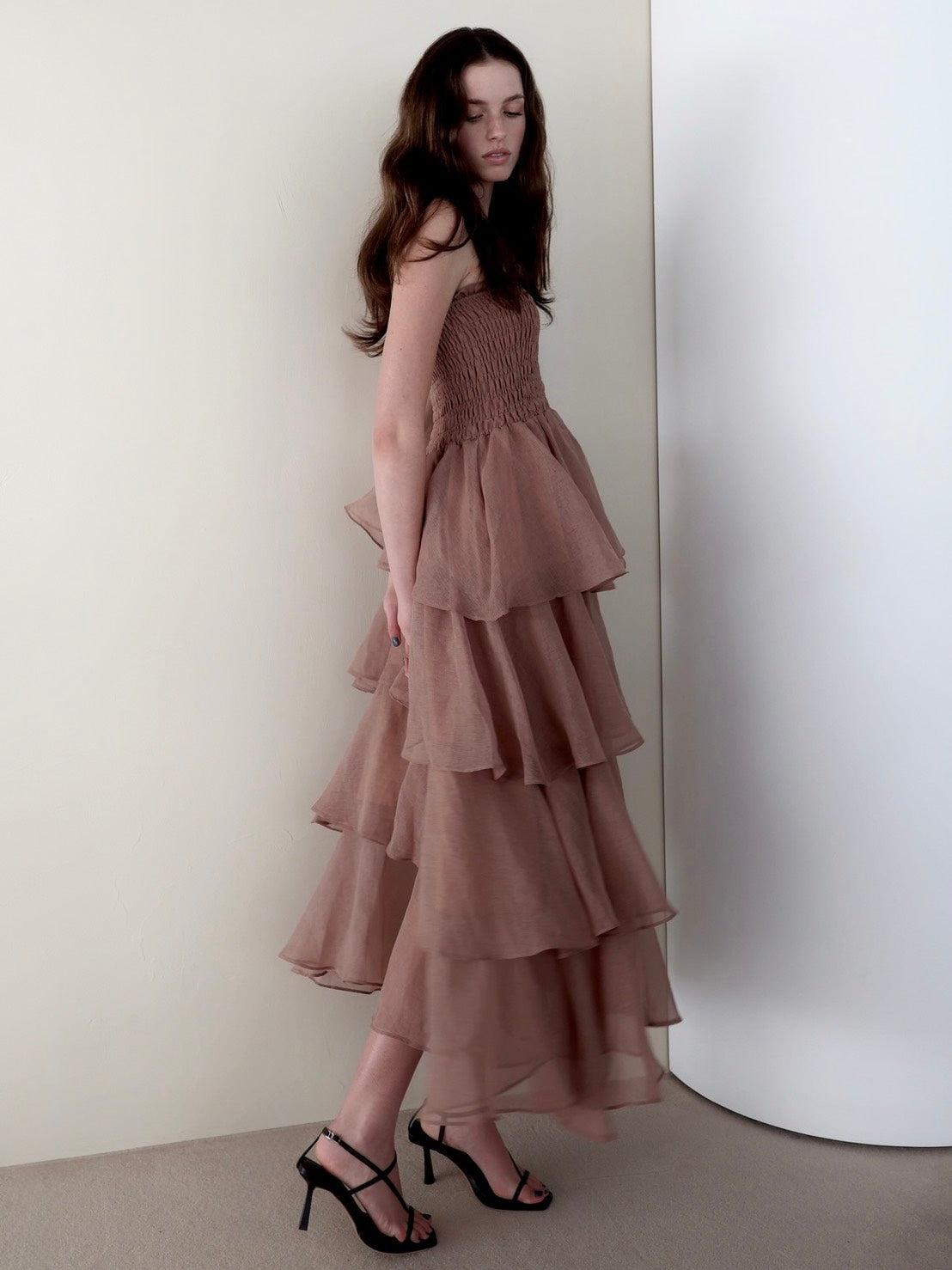 frilly tiered dress