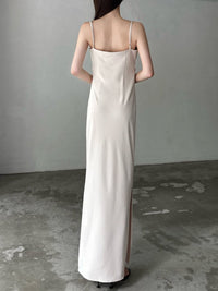 asymmetry drape cami dress