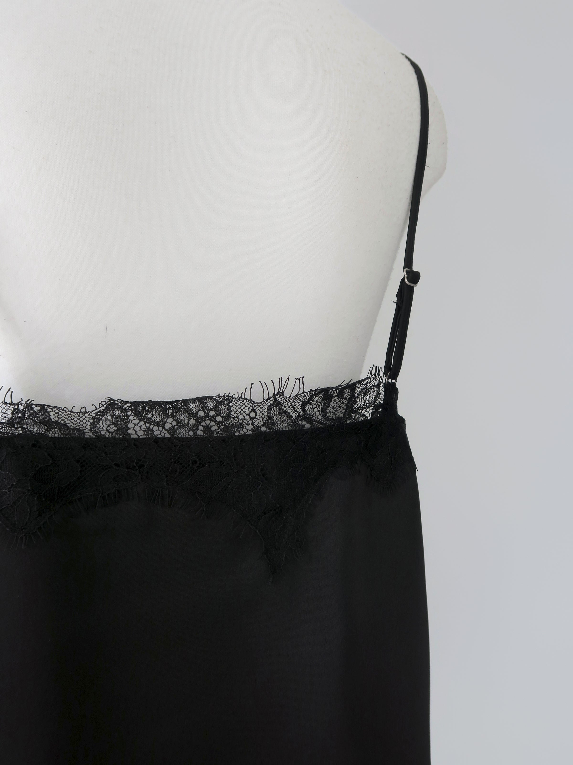 lace layered satin cami blouse