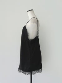 lace layered satin cami blouse