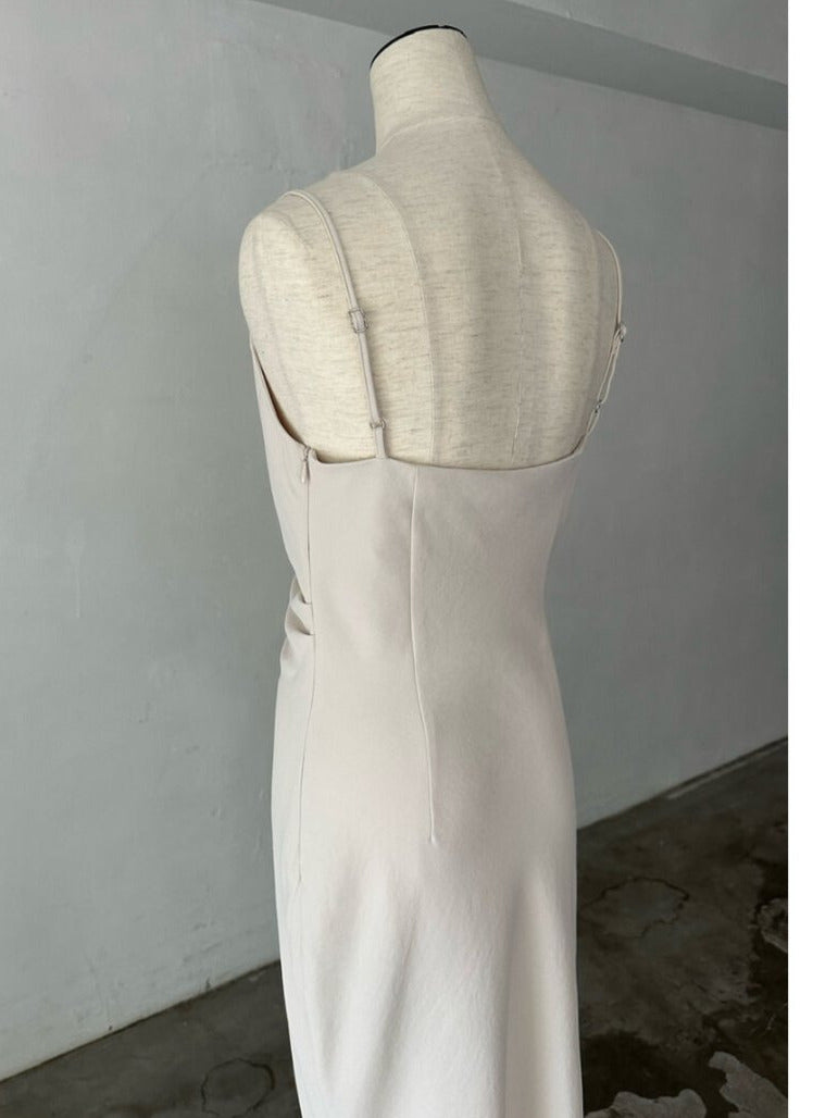 asymmetry drape cami dress