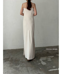 asymmetry drape cami dress