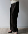 tweed tuck wide pants