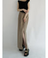 ( 9/18 20:00~ resale ) linen like zip long skirt