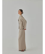 center tuck wide pants