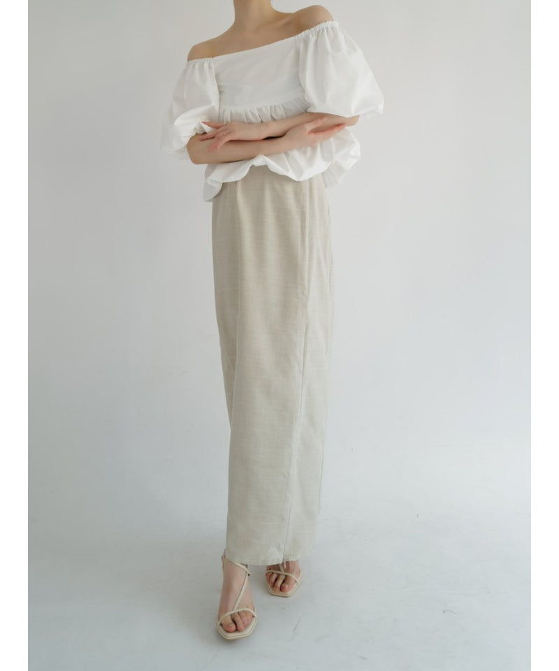 ( 9/18 20:00~ resale ) linen like zip long skirt