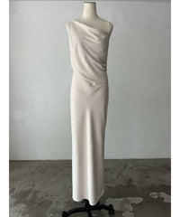 asymmetry drape cami dress