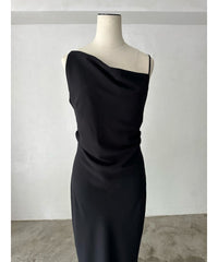 asymmetry drape cami dress