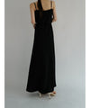 matte satin long skirt