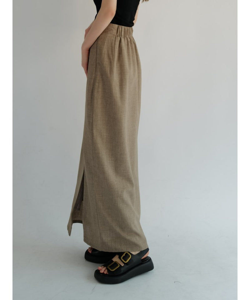 ( 9/18 20:00~ resale ) linen like zip long skirt