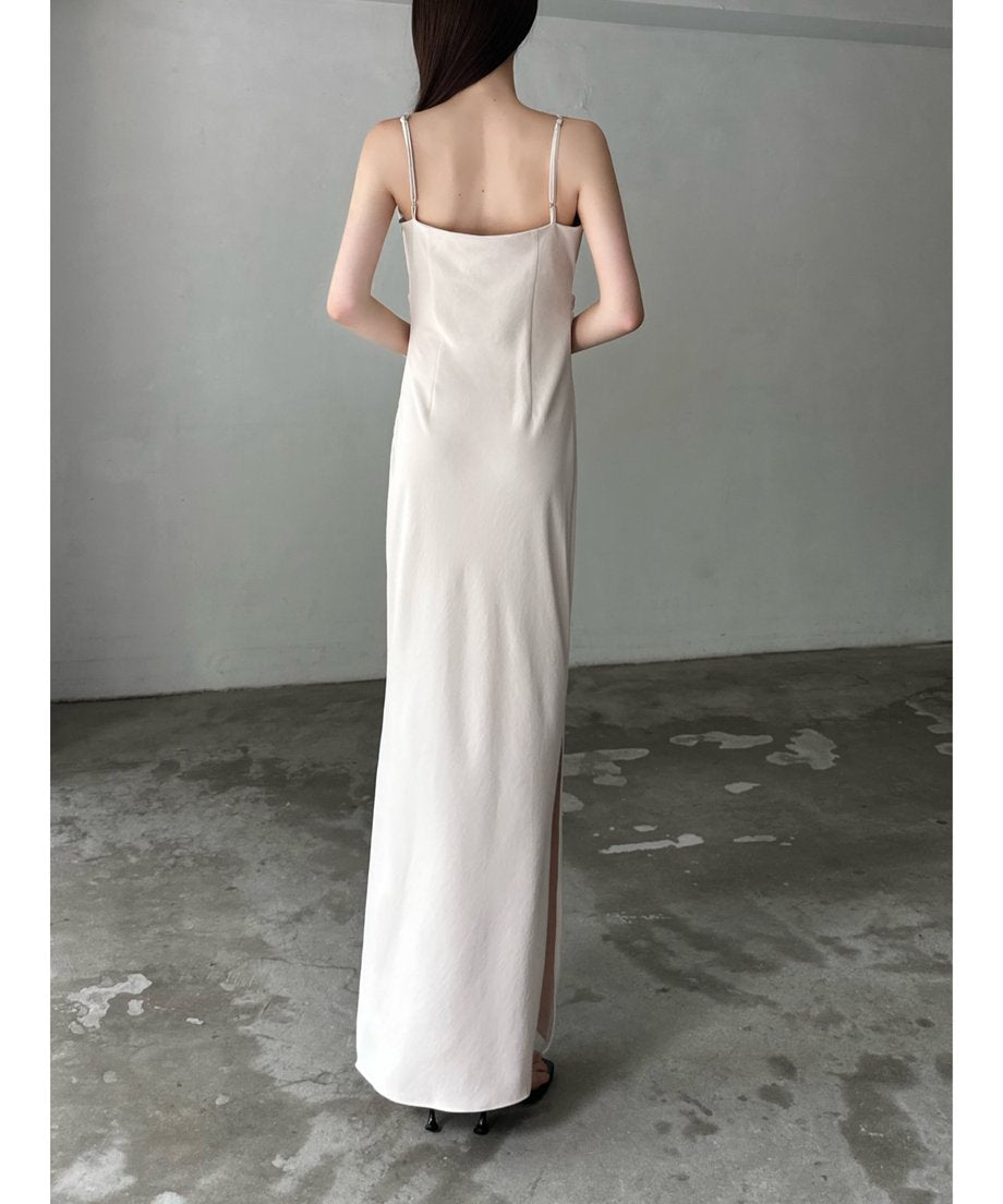 asymmetry drape cami dress