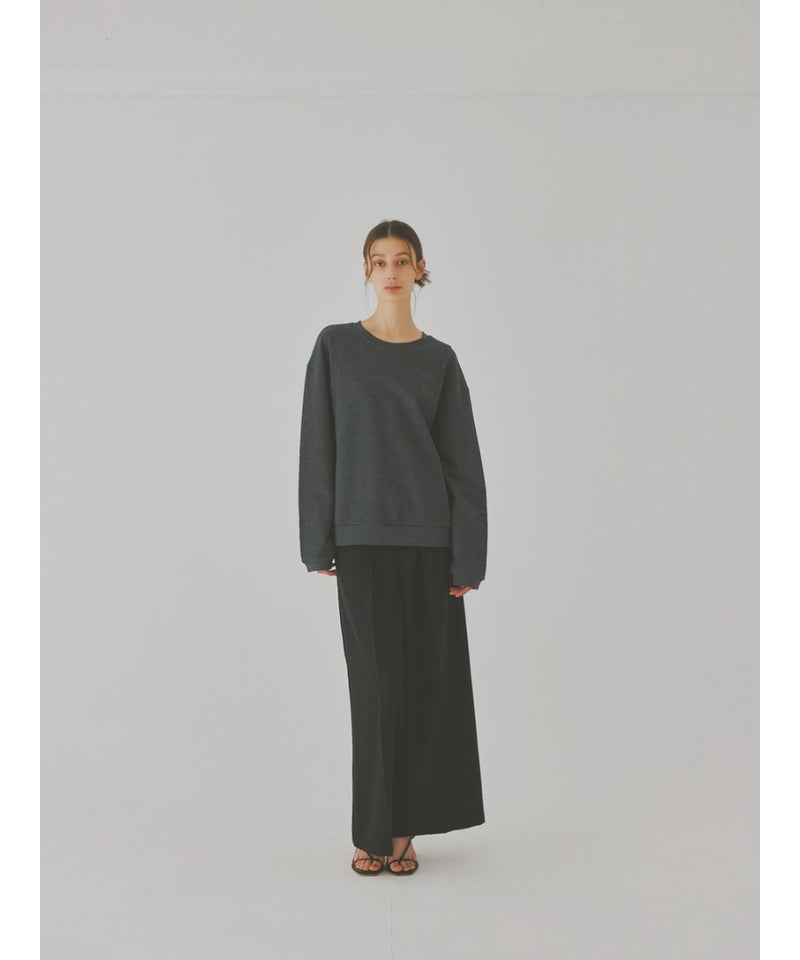 center tuck wide pants