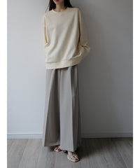 sample sale / center tuck wide pants