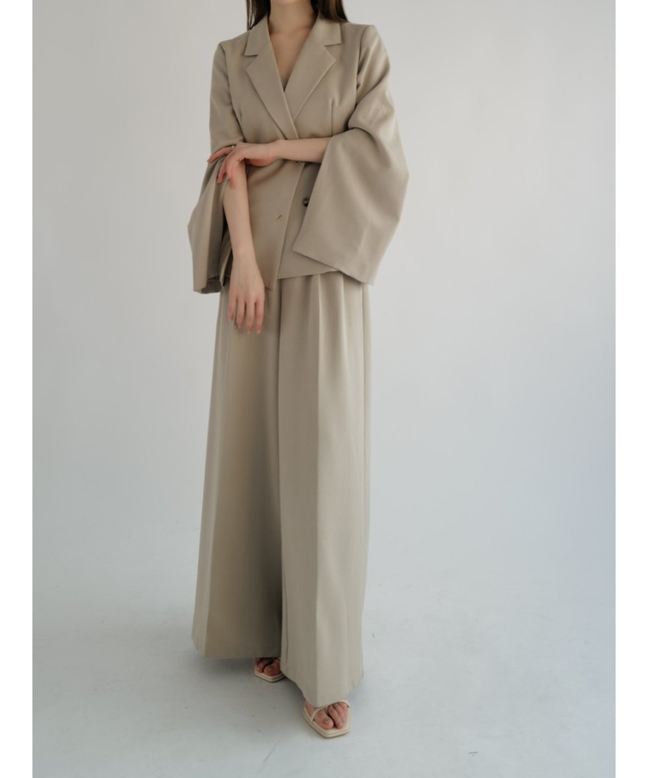 sample sale / center tuck wide pants