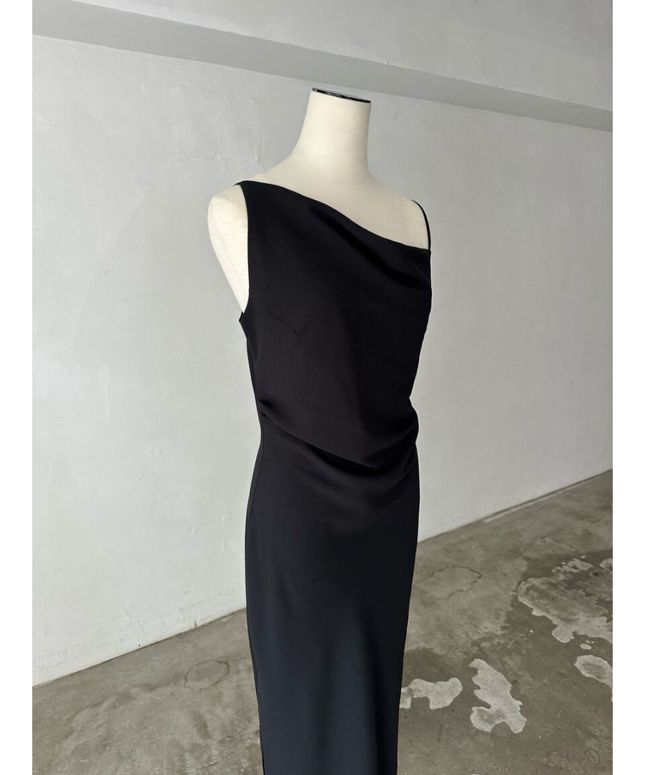 asymmetry drape cami dress