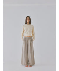 sample sale / center tuck wide pants