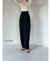 tweed tuck wide pants