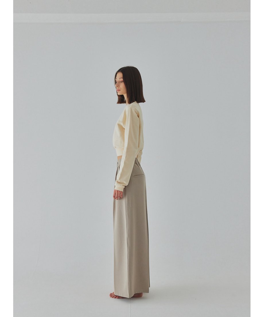 sample sale / center tuck wide pants