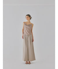 sample sale / center tuck wide pants
