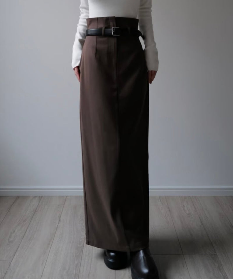 high waist straight skirt